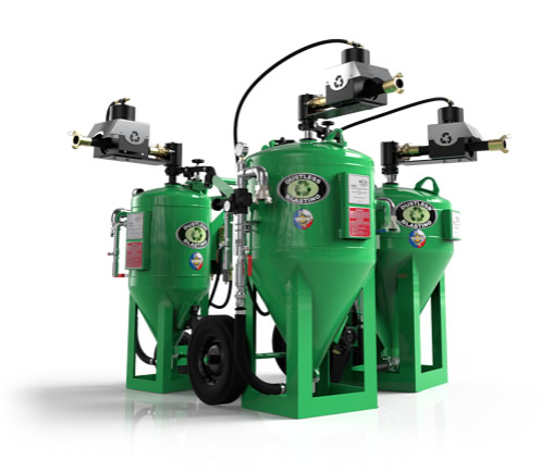 USA szemcseszóró berendezés - Zöld tartályos